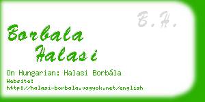 borbala halasi business card